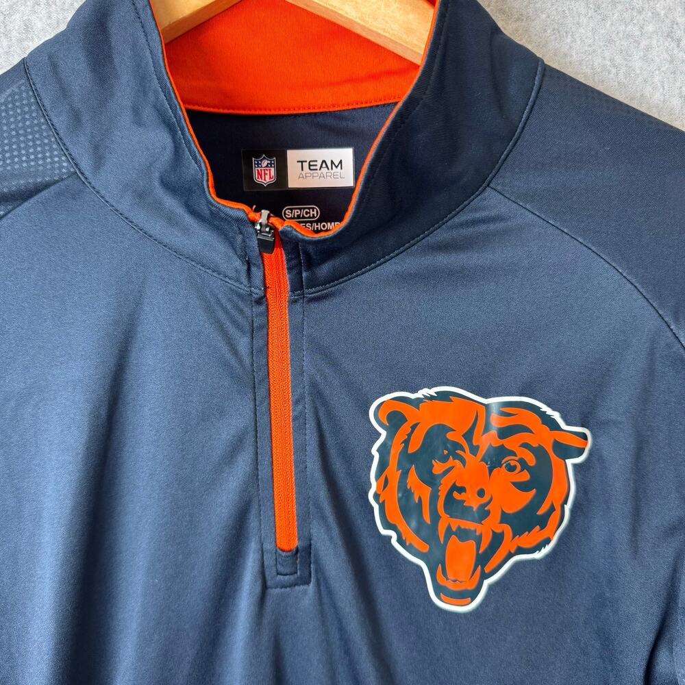 Chicago Bears Pullover Mens Small NFL Blue Moisture Wicking Lightweight Football - Picture 2 of 12